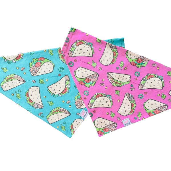 Taco Tuesday en bandana bleu et rose pour la vente par Fetch Mart