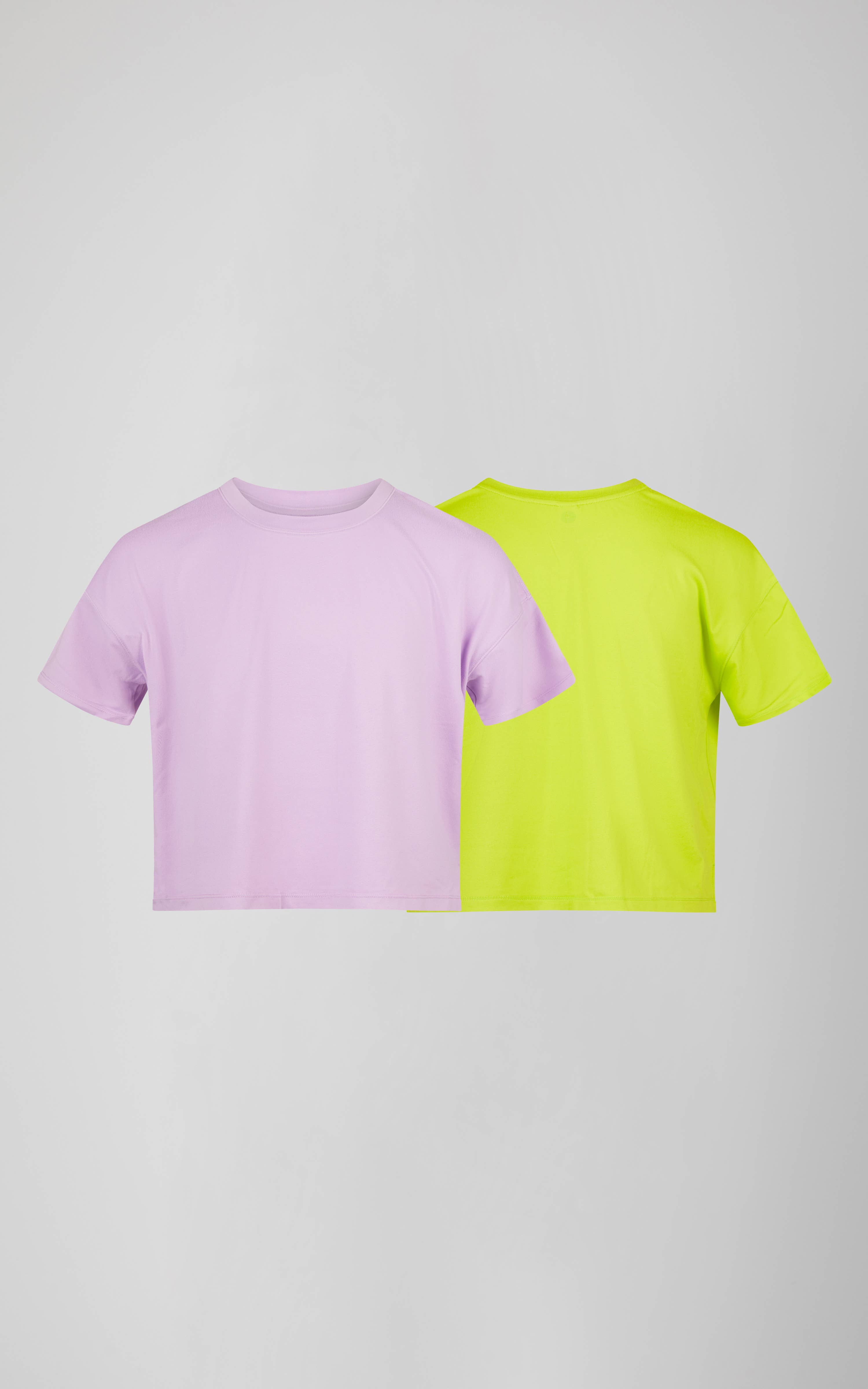 90 Degree by Reflex & Yogalicious - Vendita all'ingrosso Maglietta - Donna - Ragazze - Confezione da 2 T-shirt a maniche corte Deluxe Boxy super morbide9