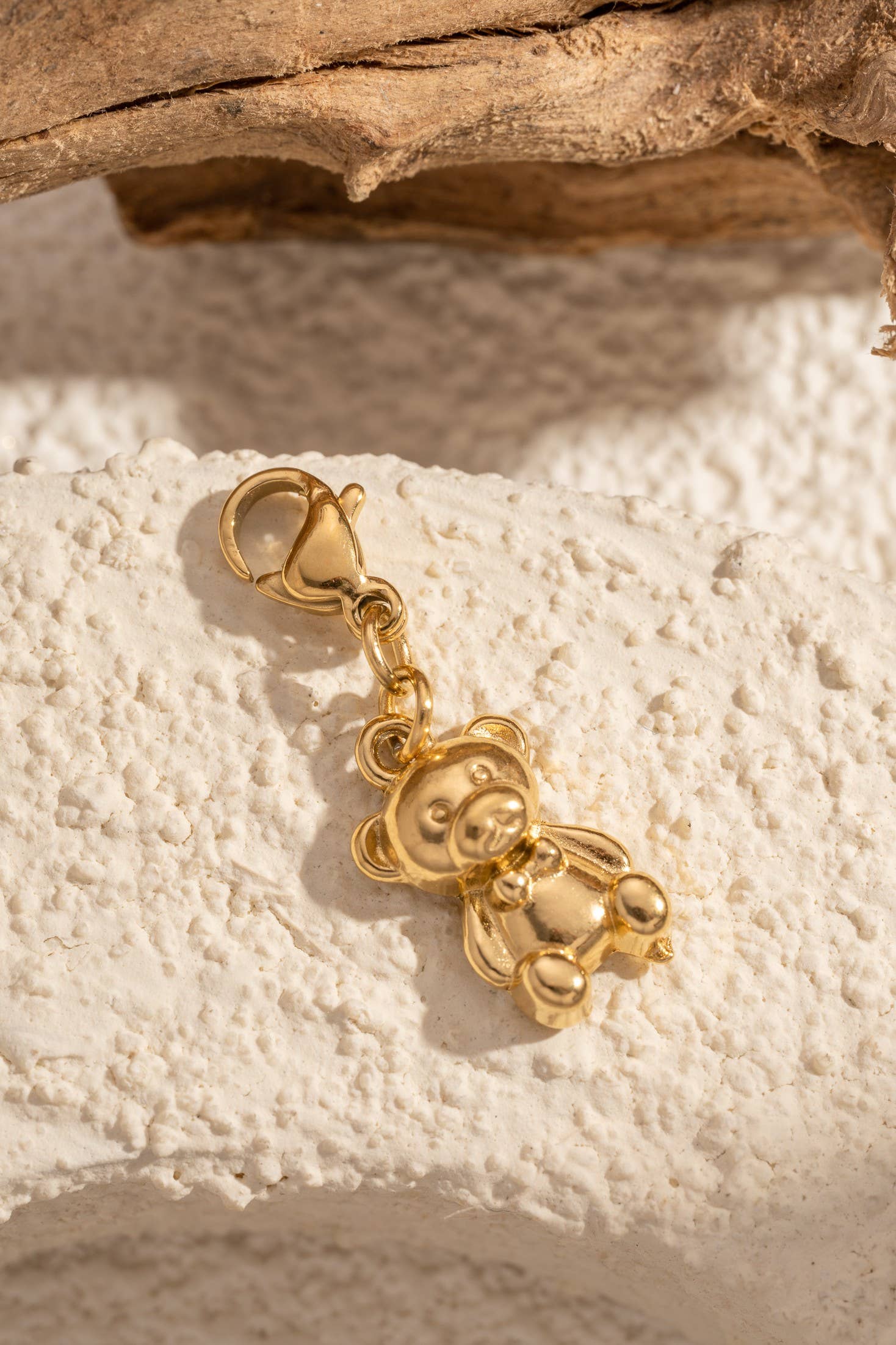 COSMOS - Wholesale Individual Charm/Pendant - Golden Teddy Bear Charms Stainless Steel Tender Jewelry