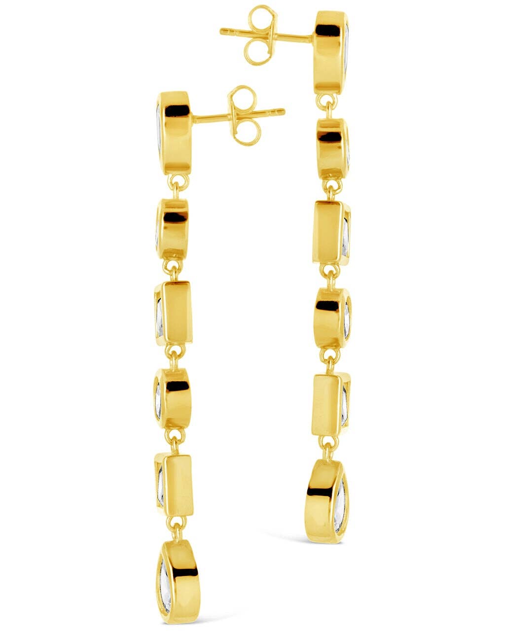 Sterling Forever - Wholesale Dangle Earrings - Ingrid Mixed CZ Dangle Earrings5