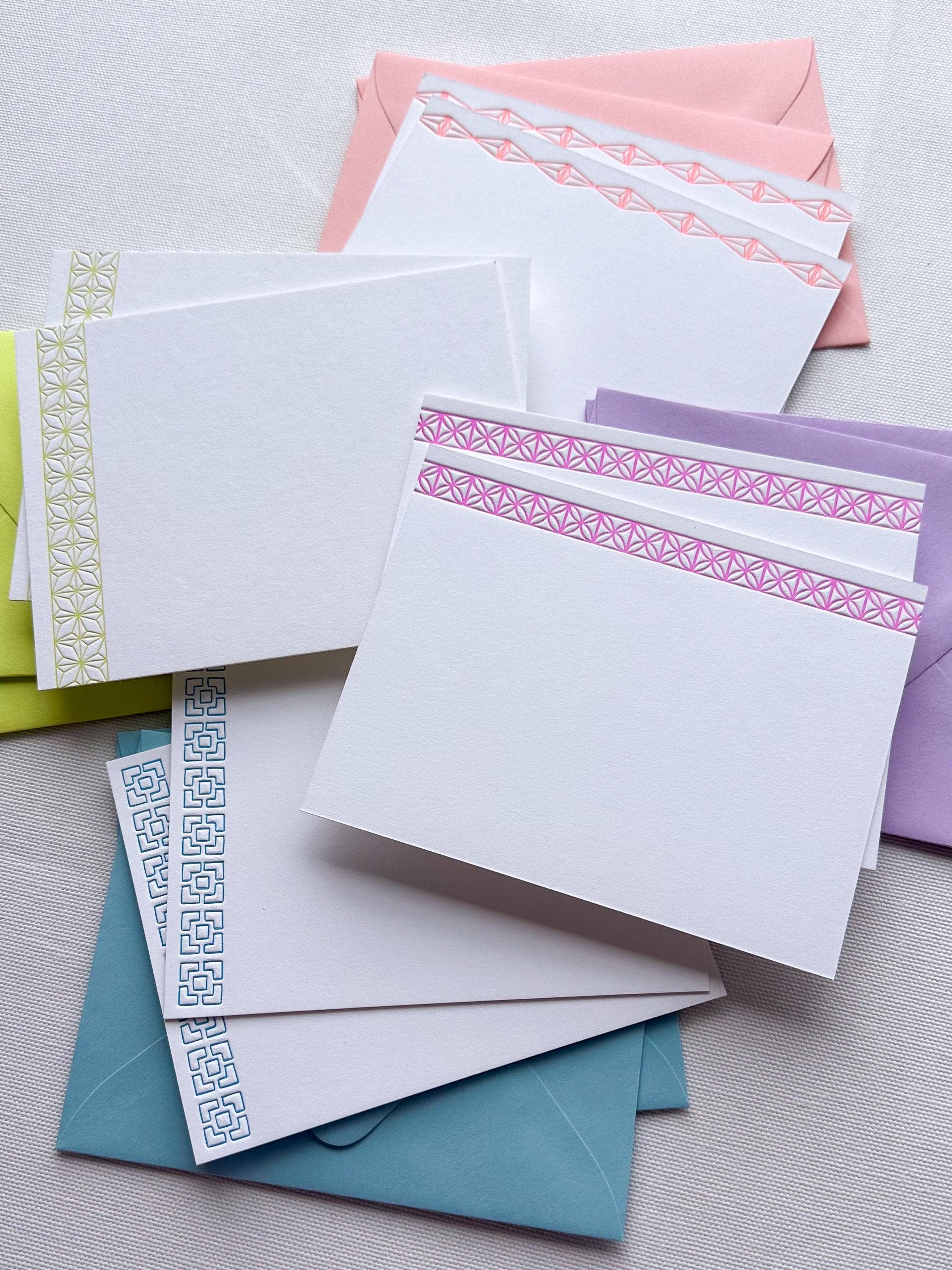 Neon Paper Goods - Wholesale Stationery/Notecard Set - Mid-century Modern Letterpress Note Cards (Set of 8)1
