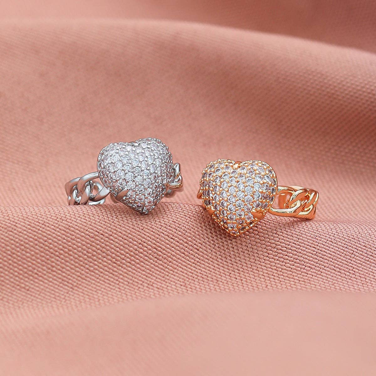 Ole - Wholesale Multi-Stone Ring - Love  Alloy Cubic Zirconia Ring R27065