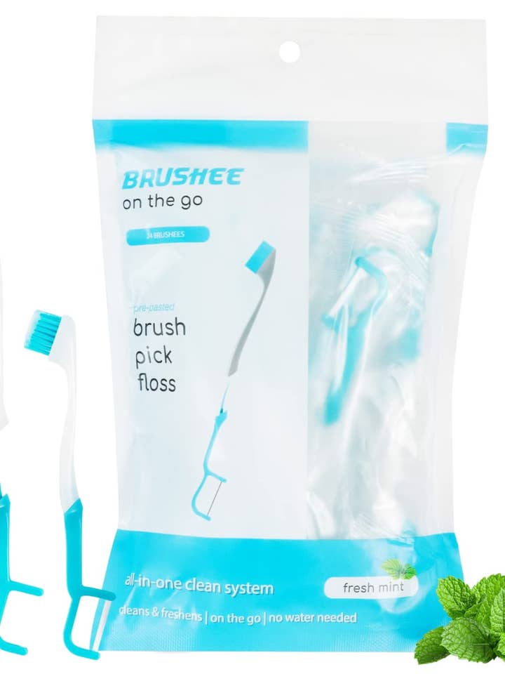Brushee: Disposable On-The-Go Mini-Toothbrush for wholesale by Brushee