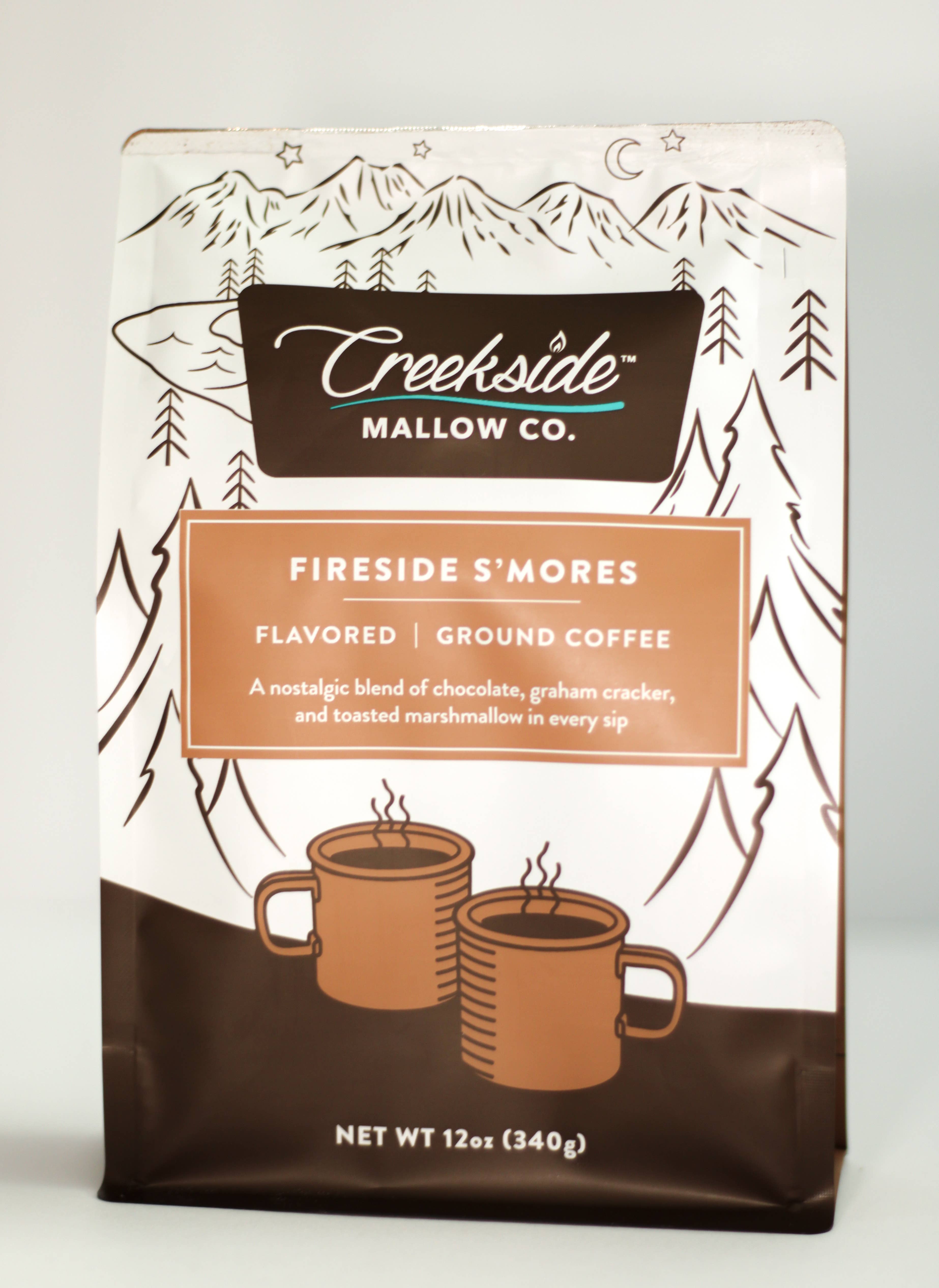 Creekside Mallow Co. – Café moído por atacado – Café Moído com Sabor a S'mores à Beira da Lareira2