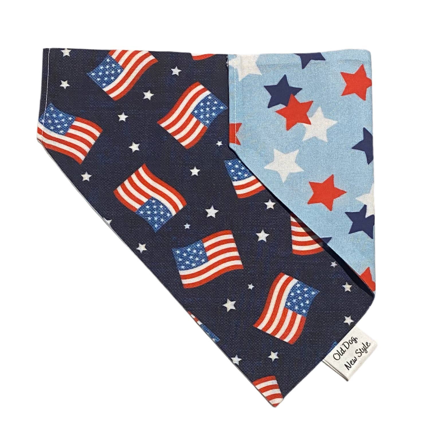 Old Dog, New Style – Großhandel Haustier-Bandana – Hund – Hundebandana mit amerikanischer Flagge0