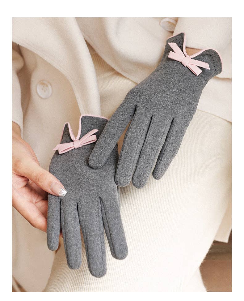 VividLux - Wholesale Gloves - Women's - Elegant Bow Warm Gloves5