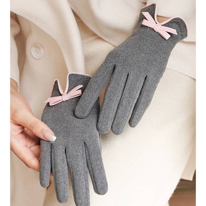VividLux - Wholesale Gloves - Women's - Elegant Bow Warm Gloves5