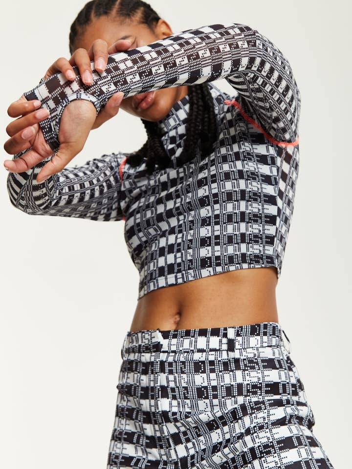 House Of Holland Black And White Top for wholesale by House Of Holland