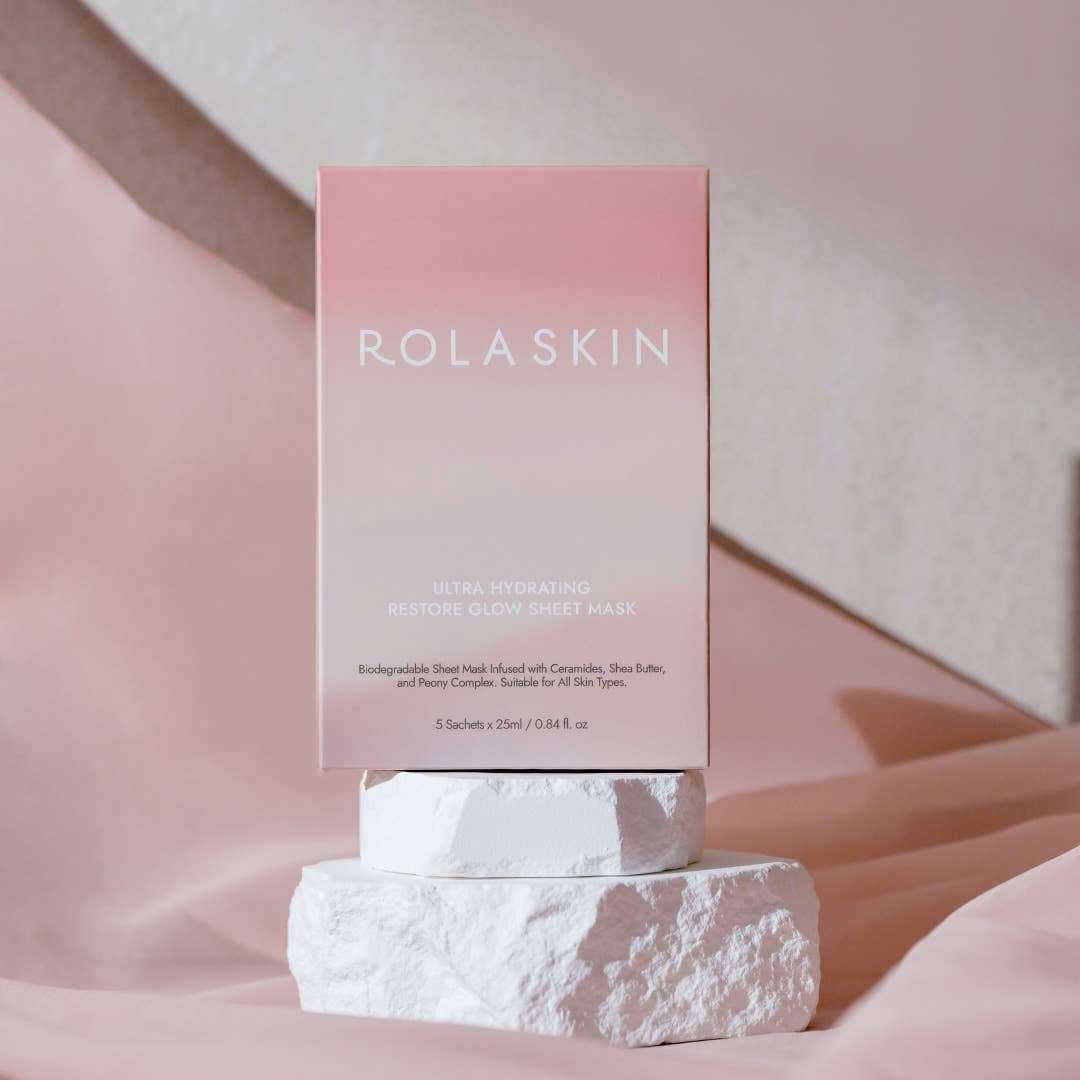 Rola Skin – wholesale Skincare face mask – Biodegradable Ultra Hydrating Glow Sheet Mask