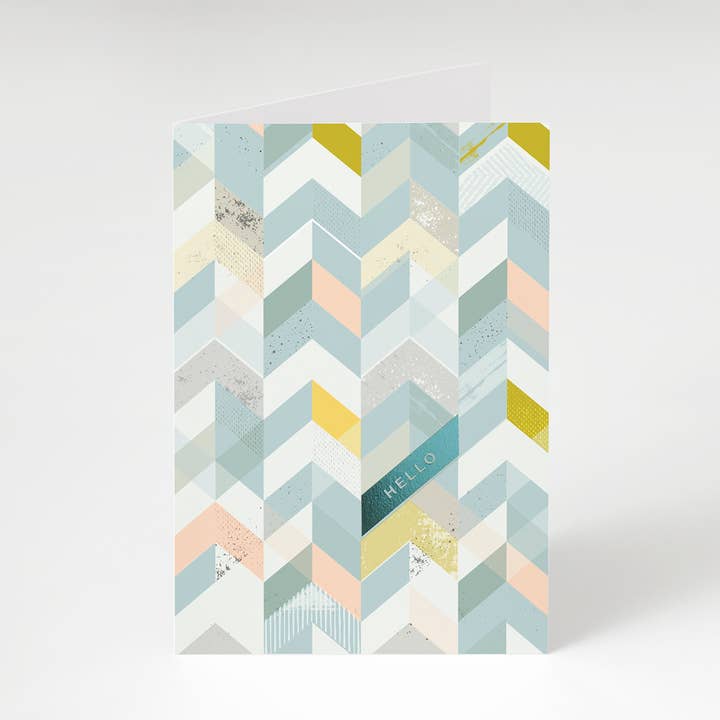 Hello Pastel Geometric Card for wholesale by The Moonlit Press