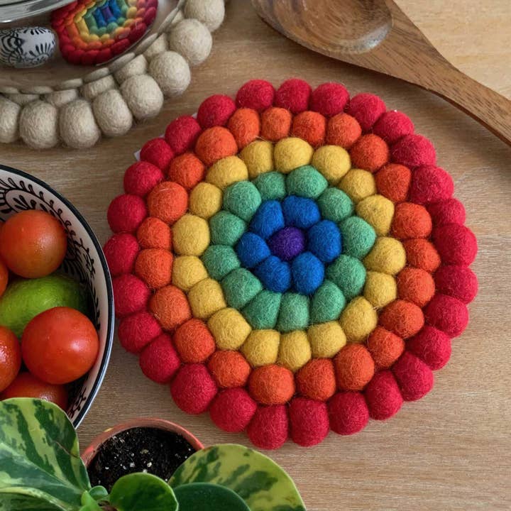 Hamro Village - Wholesale Trivet - Felt Ball Trivet1