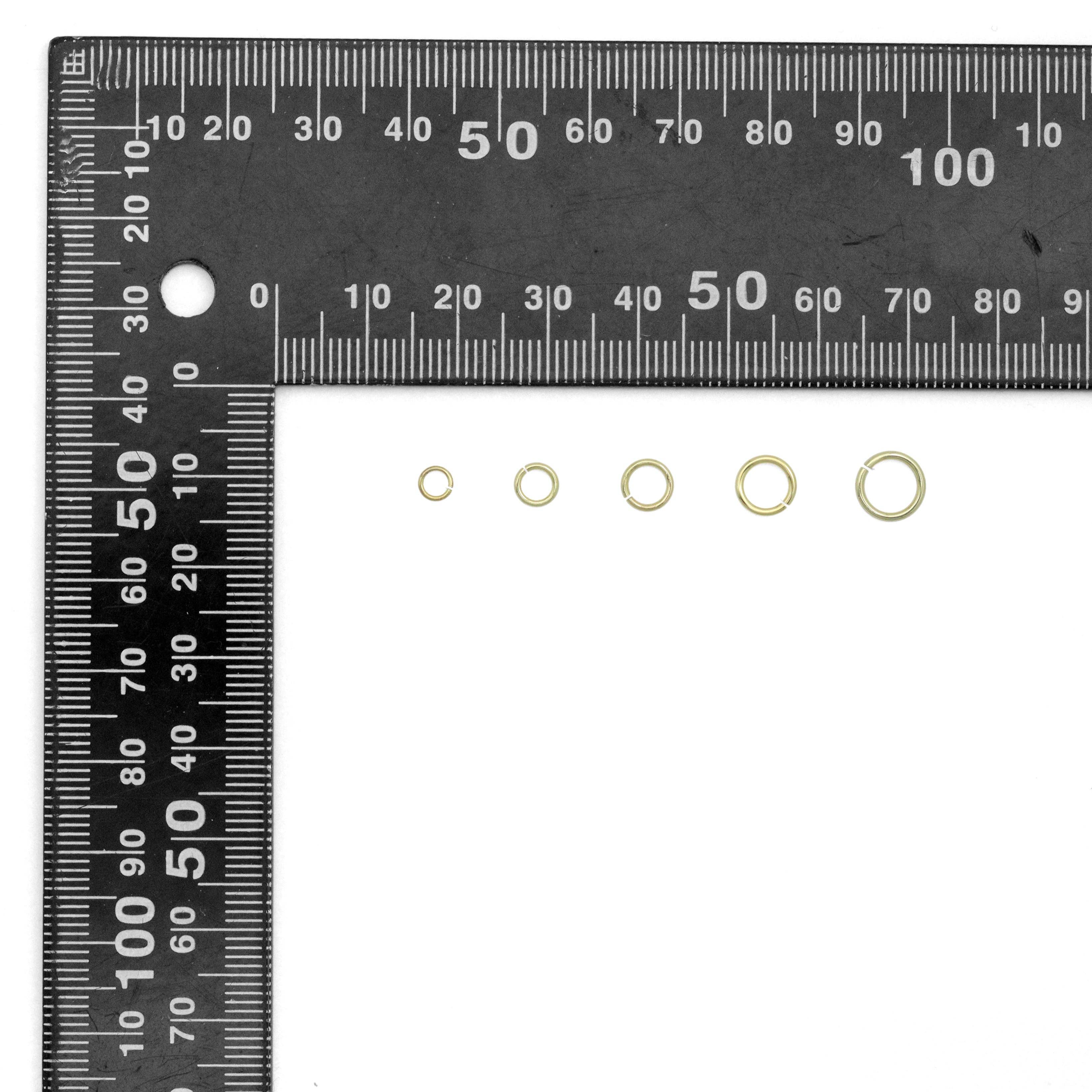 BestBeads&Beyond - Wholesale Clasp - 50pcs Slippy Gold Round Jump Ring , Sku#LX8912