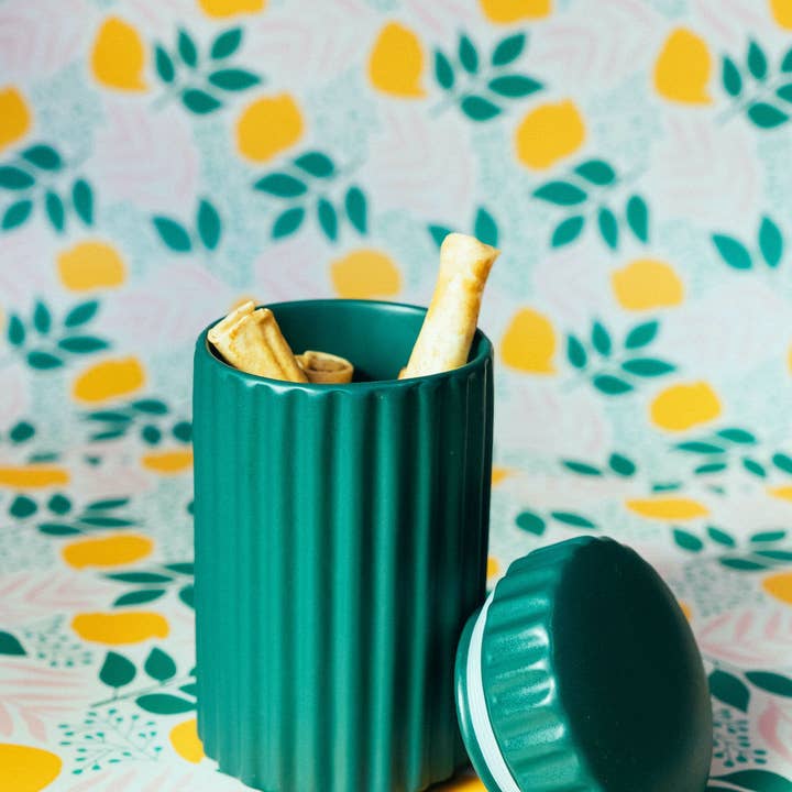 Waggo - Wholesale Pet Treat Jar - Dog - Ripple Ceramic Dog Treat Jar2