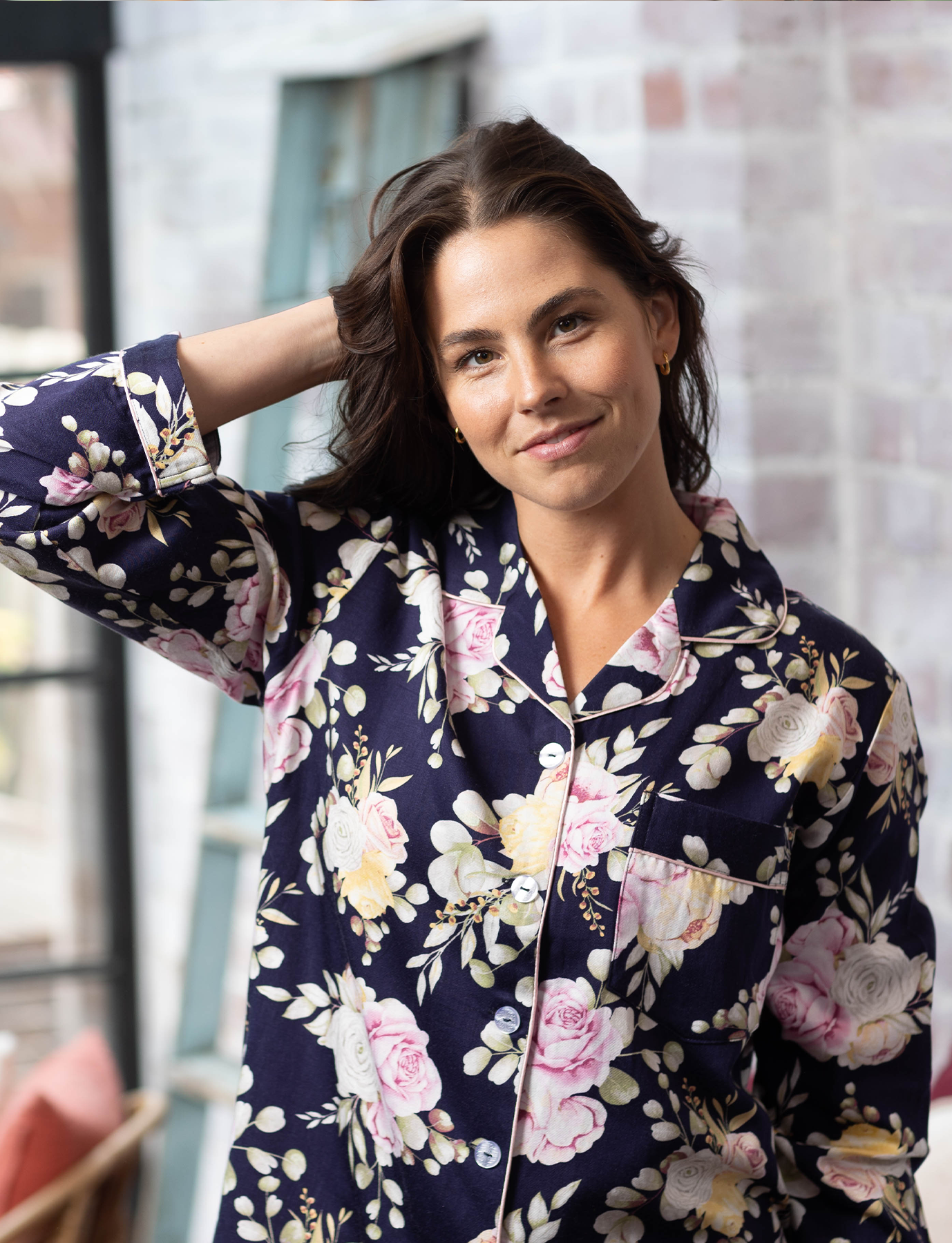 Magnolia Lounge - Wholesale Sleepwear Set - Women's - Twilight Floral Cotton Viscose Pyjama Set6