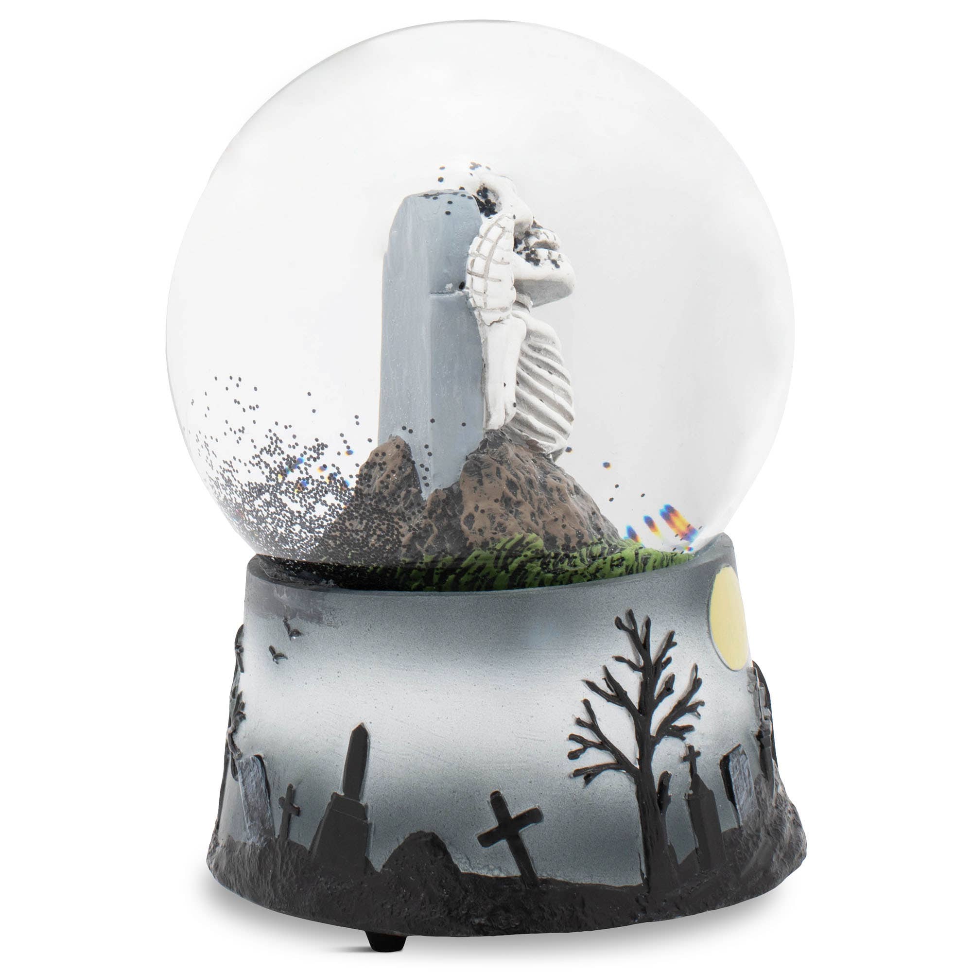 EAST AVENUE - Wholesale Snow Globe - Graveyard Skeleton Musical Snow Globe2
