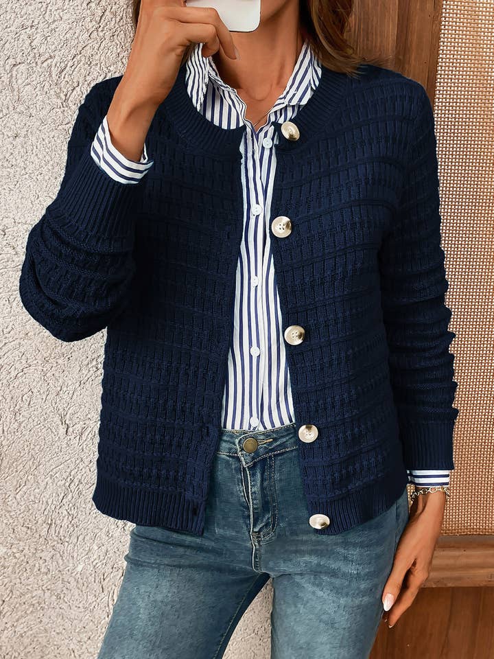 Lovesoft - Venta al por mayor Cárdigan - Mujer - Cárdigan de punto con botones para uso casual en la oficina7