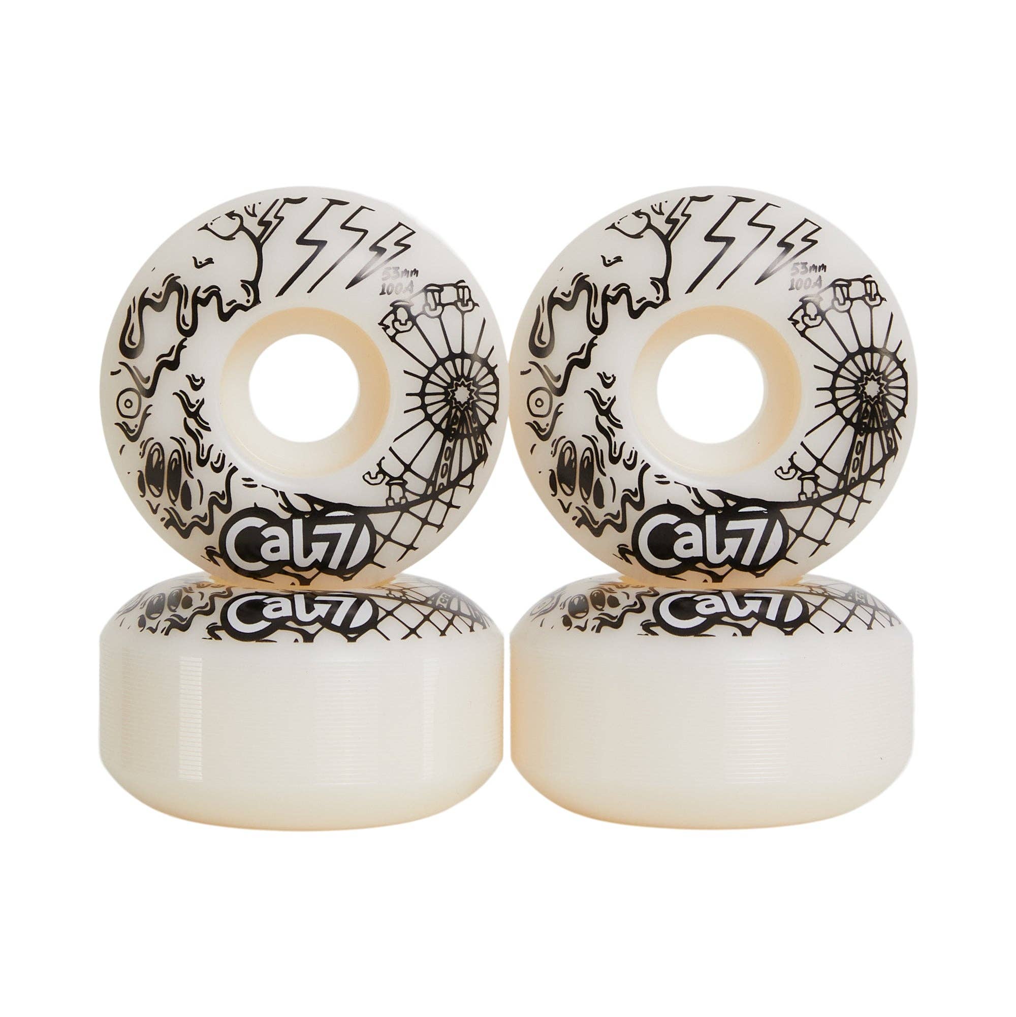 Cal 7 - Wholesale Sporting Accessories - Scream Wheels 53mm - White1