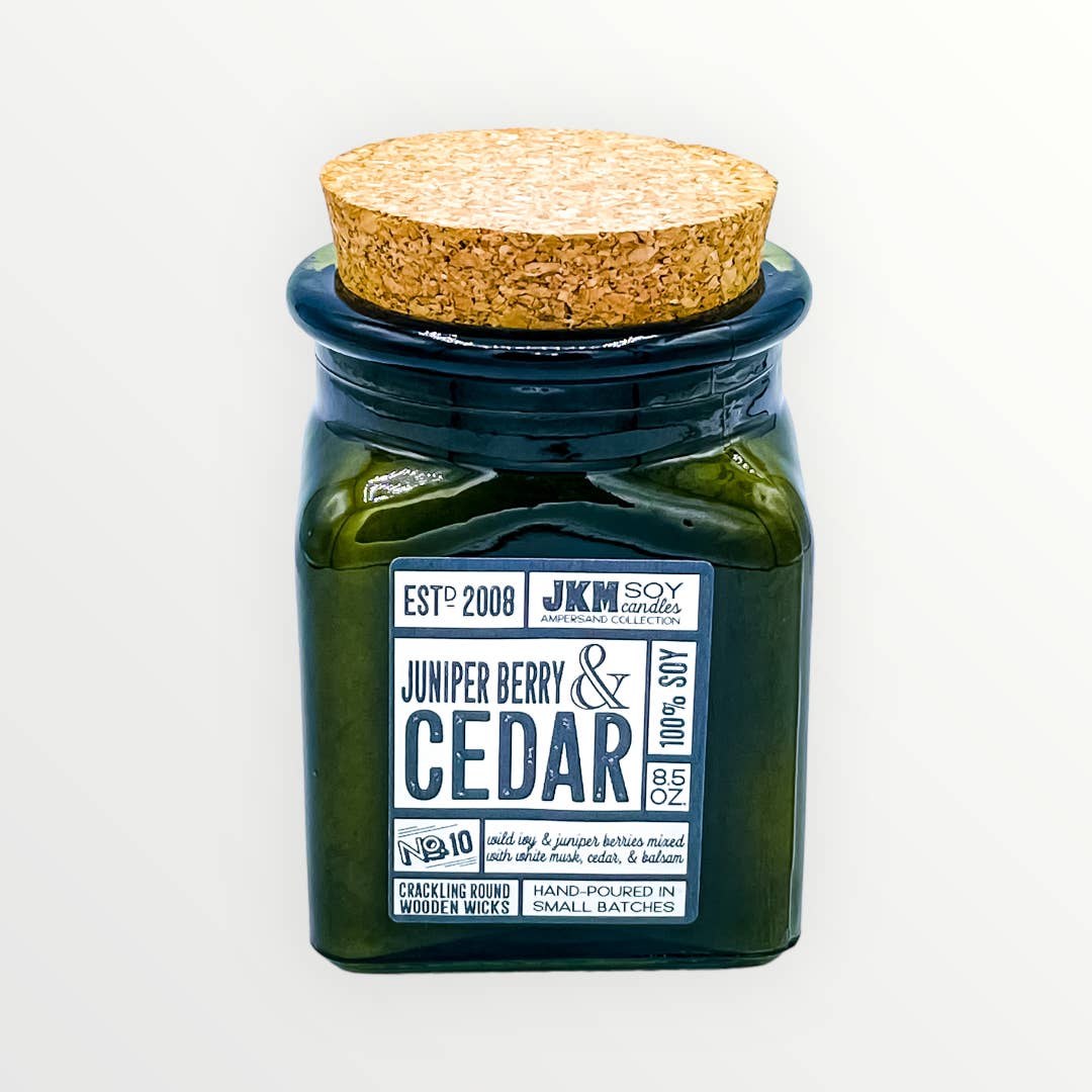 JKM Soy Candles - Wholesale Jar/Filled Candle - #10 Juniper Berry & Cedar - Ampersand Collection1