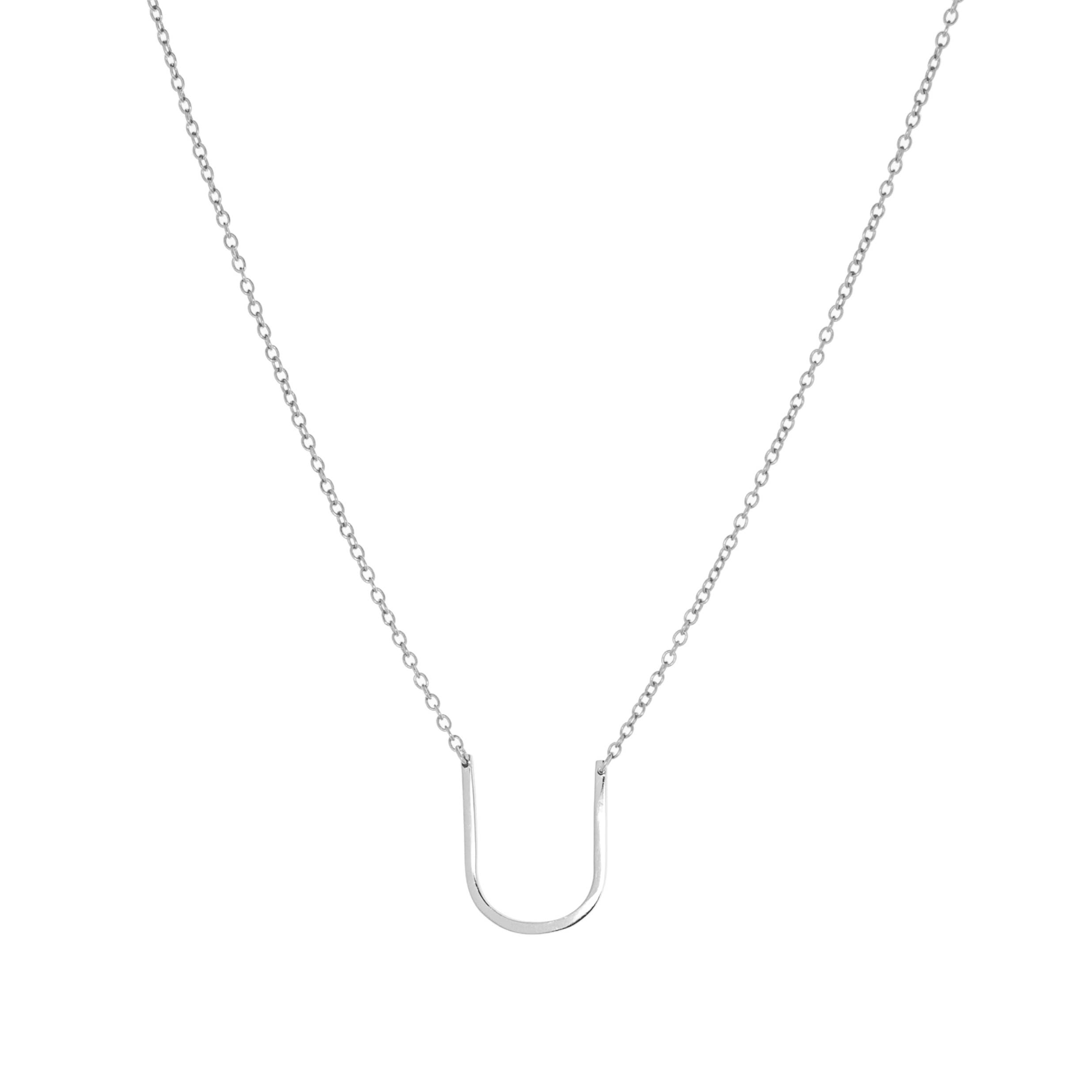 Marlyn Schiff - Wholesale Pendant/Charm Necklace - sterling silver sideways initial necklace6