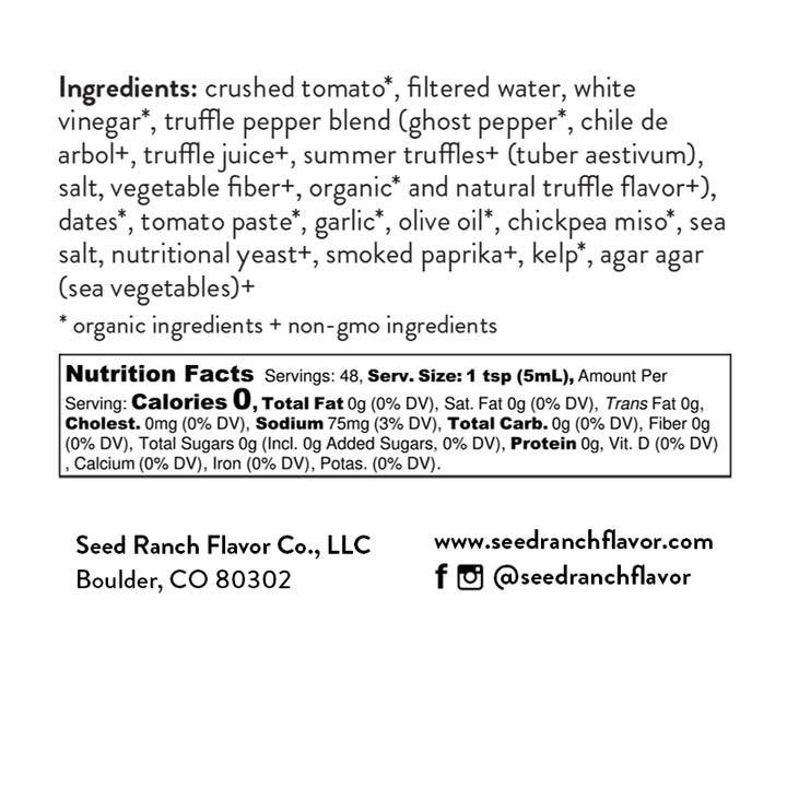 Seed Ranch Flavor Co - Wholesale Hot Sauce - Truffle Hound Hot Sauce5