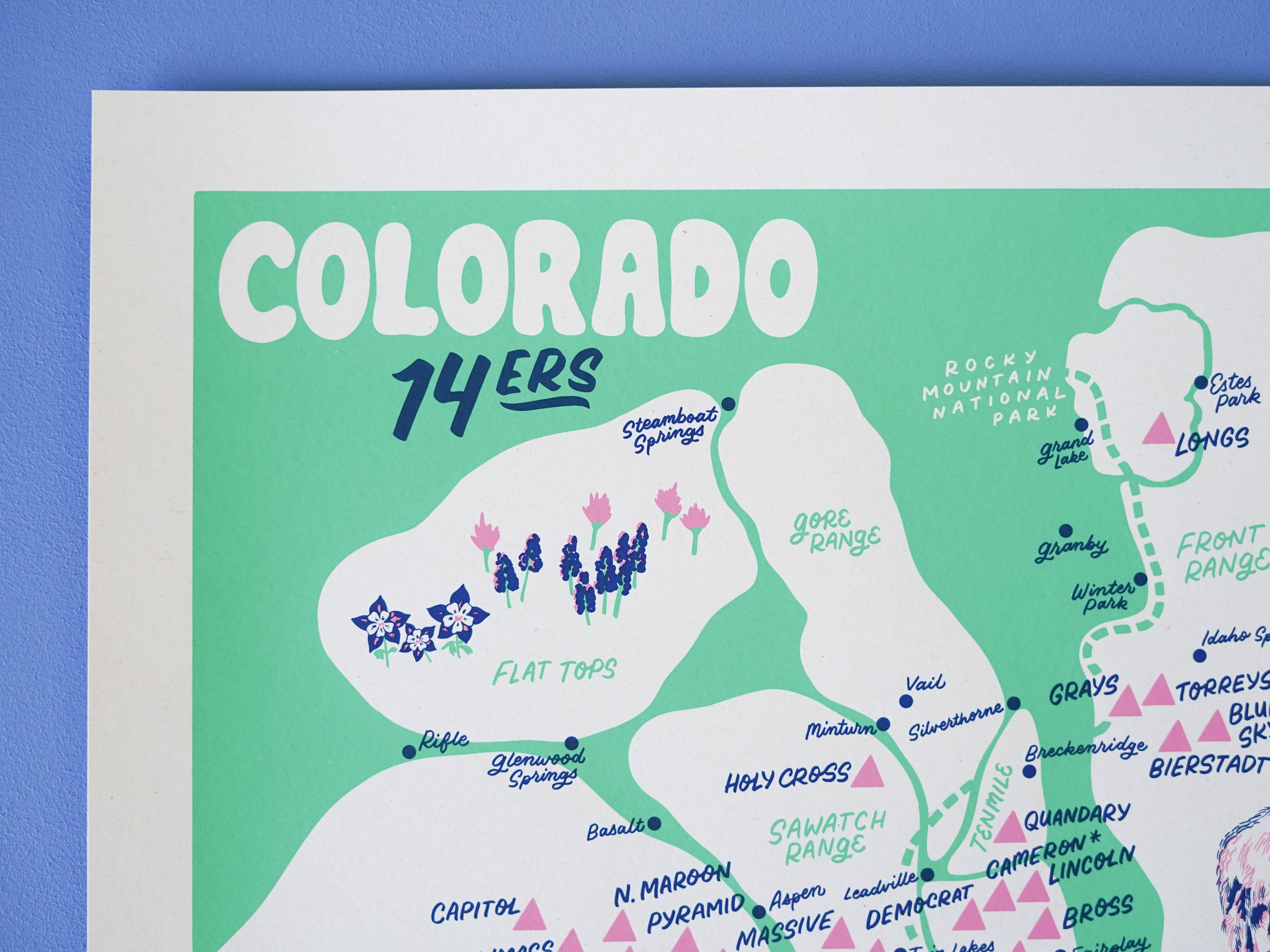 Little Known Goods - Wholesale Poster - Colorado 14ers Screen Printed Poster3