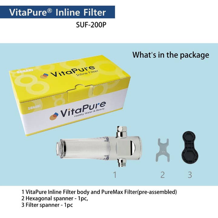 VitaPure America - Wholesale Water Filter - SUF-200P with PureMax - VitaPure Iline Shower & Water Filter