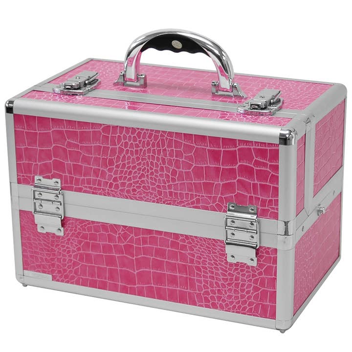 Deluxe Beauty Case / Pink Alligator for wholesale by TZ Case