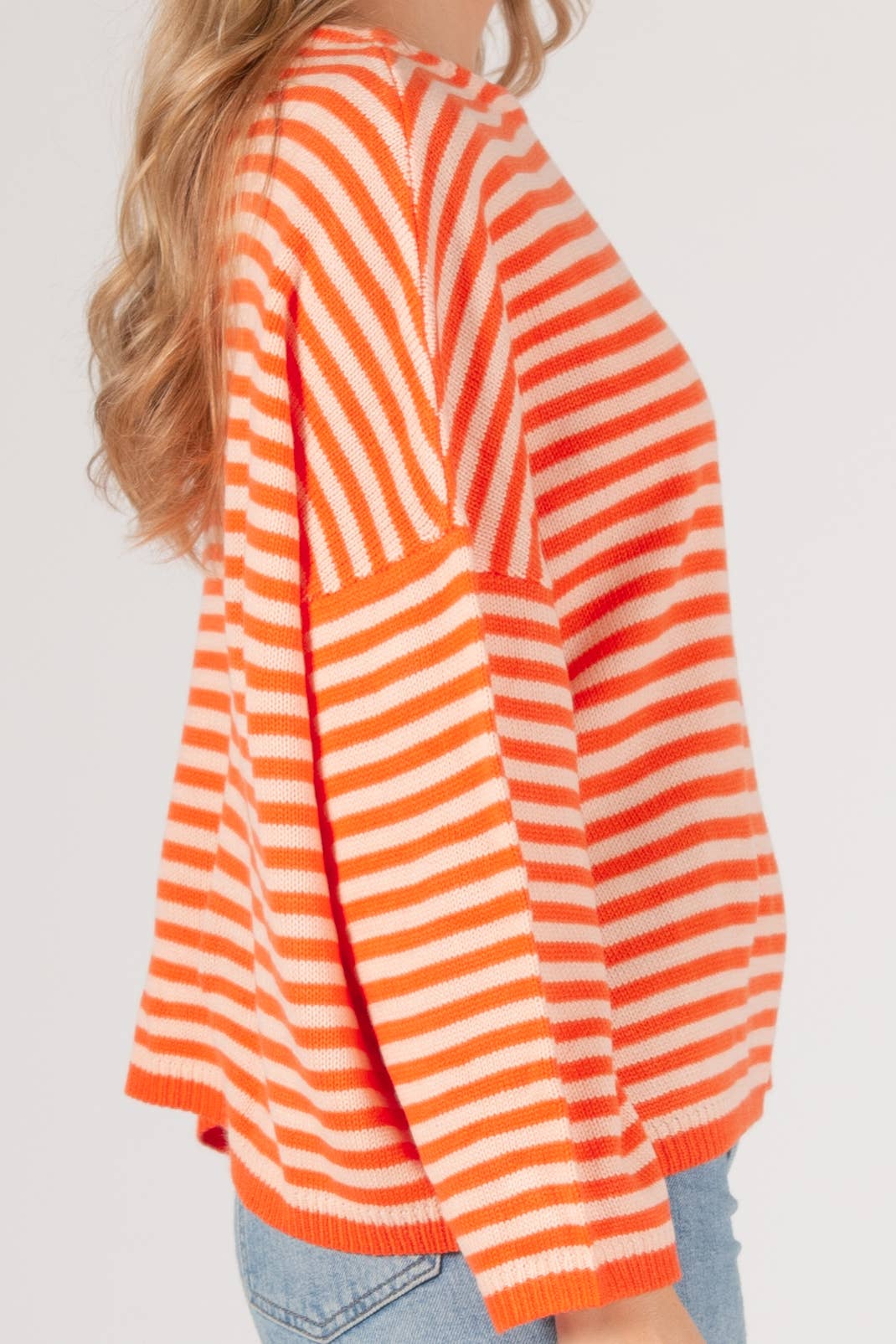 Before You Collection - Wholesale Knit Sweater - Women's - Striped T-Body Sweater23