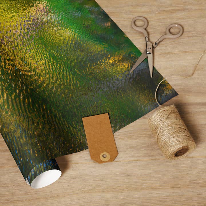 Hammered Water gift wrap paper for wholesale by Right On Michigan