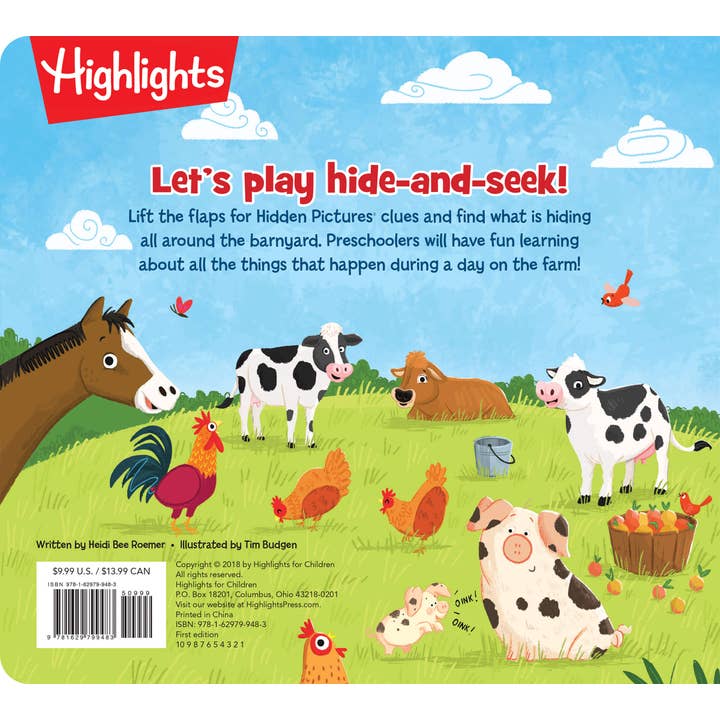 Highlights for Children - Wholesale Baby & Toddler Book (0-2) - Hide-and-Seek On the Farm1