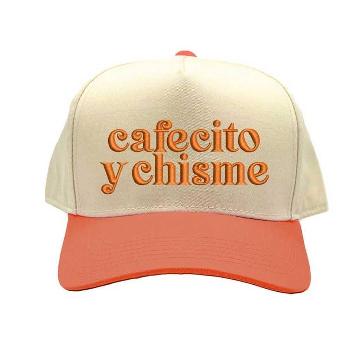 DSY Lifestyle - Wholesale Baseball Cap - Women's - Cafecito y Chisme Two-Tone Embroidered Baseball Hat7