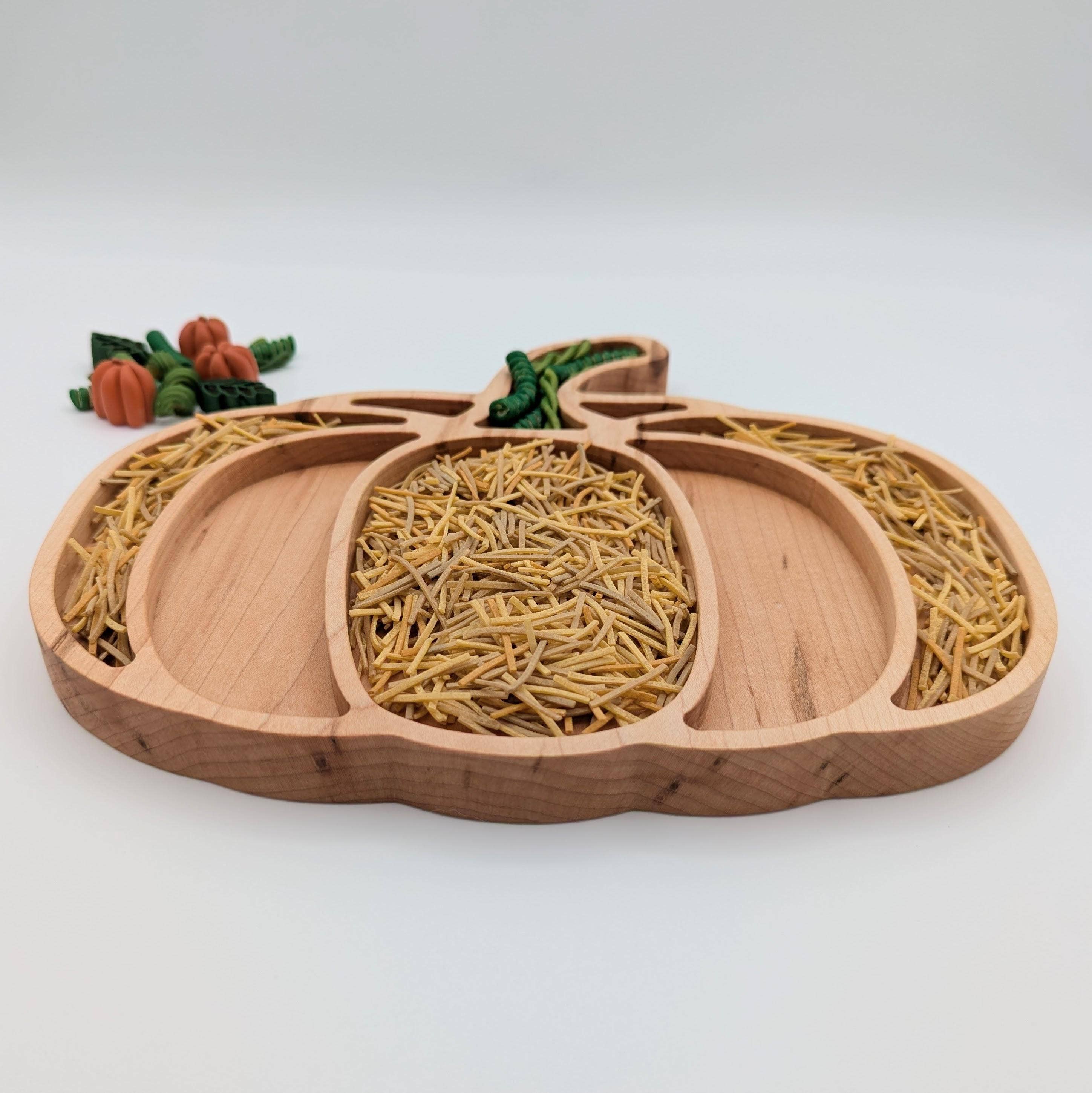 Carved Together Co - Wholesale Wood Toy - Kids - Pumpkin Sensory Play Tray - Large5