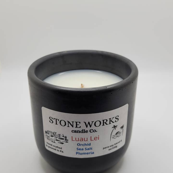 StoneWorks Candles - Wholesale Jar/filled candle - 8oz. concrete candle summer collection4