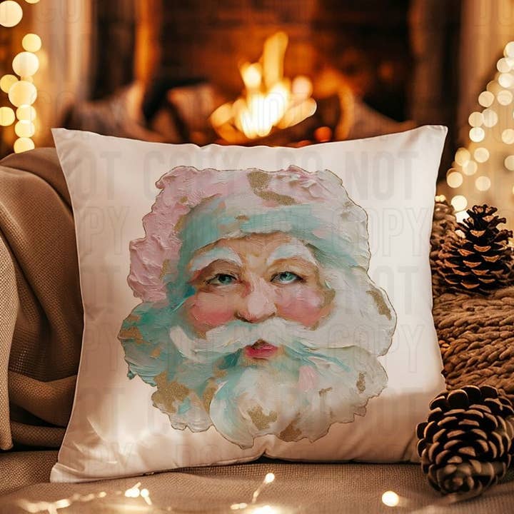 Geschilderde Kerstman 2 DTF Transfer voor wholesale door K and M Designs