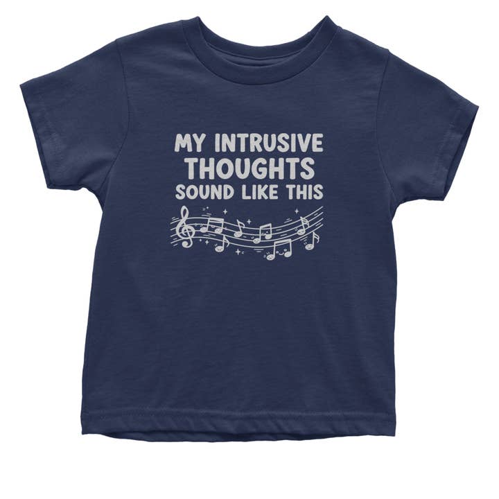 Expression Tees - Wholesale Bodysuit (Non-Footed) - Baby - My Intrusive Thoughts Sound Like Music Infant One-Piece Romper Bodysuit Or Toddler T-shirt10