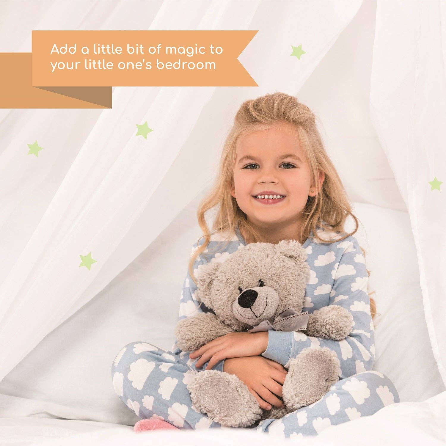 Bollepo - Wholesale Bed Canopy - Kids & Baby - Bed Canopy with Glowing Stars, White2