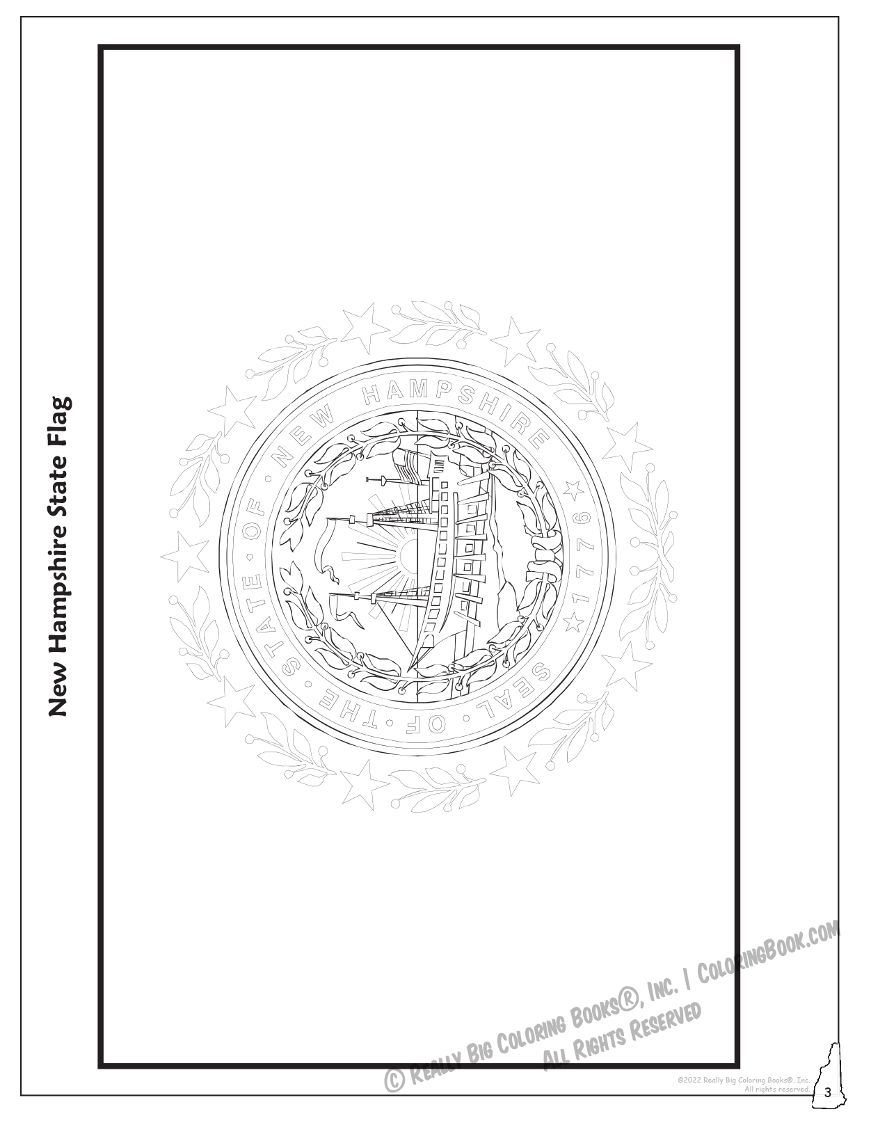 Really Big Coloring Books | ColoringBook.com - Vendita all'ingrosso Libro da colorare e attività - Bambini e neonati - Libro da colorare dello Stato del New Hampshire 8,5 x 112