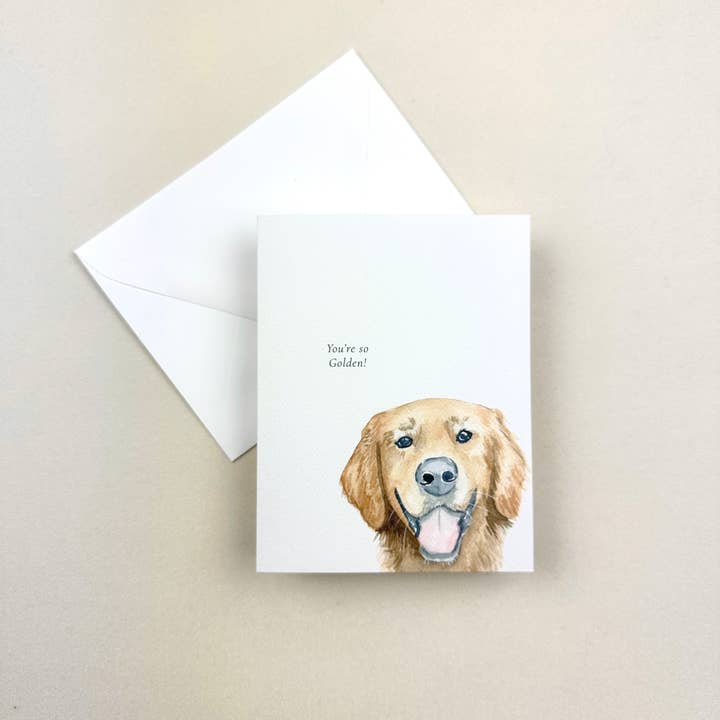 Korynne and Company - Wholesale Everyday Greeting Card - You're So Golden! Dog Greeting Card4