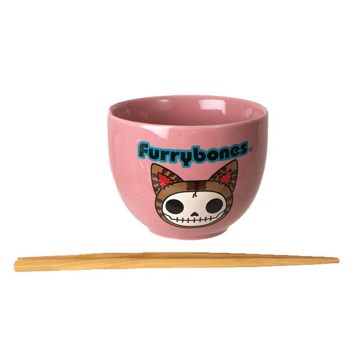 Pacific Trading - Wholesale Decorative plate/dish/bowl - Furrybones MaoMao Ramen Bowl w/Chopsticks4