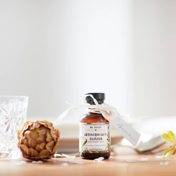 Dr. Jaglas – Großhandel Likör – Artischocken-Elixier Likör, Set 6x50ml Miniaturen, vegan2