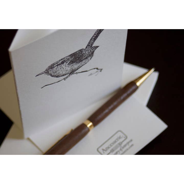 Ancesserie Letterpress - Wholesale Stationery/Notecard Set - Wren Note Cards2