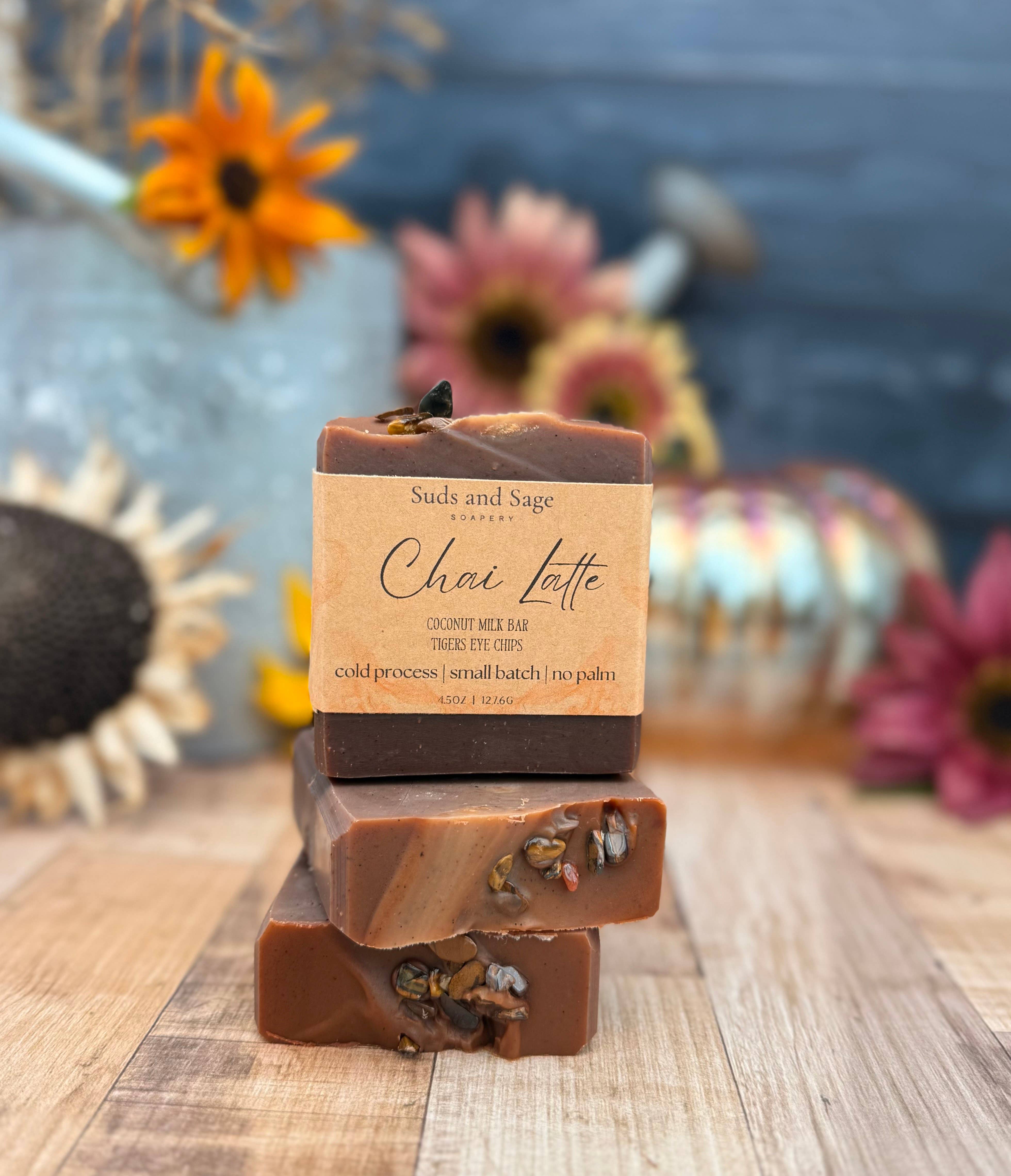 Suds and Sage - Wholesale Bar Soap - Chai Latte | Coconut Milk Bar1
