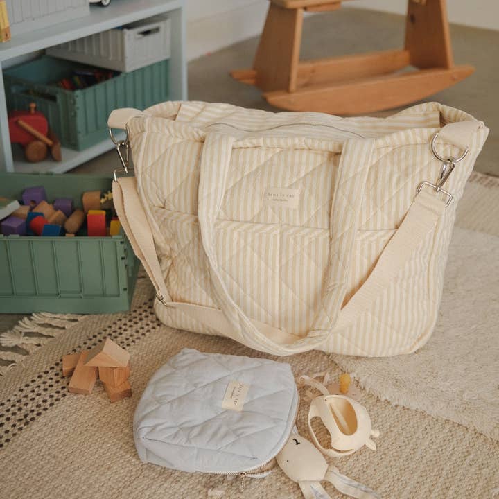 Dans le sac - Wholesale Diaper Bag - Baby - Organic cotton diaper bag - Striped collection