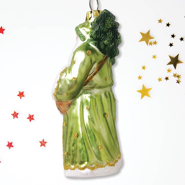 OrnamentallyYou – wholesale Ornament – Spirit of the Forest Father Santa Victorian Glass Ornament3