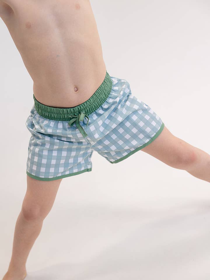Sun House Children's - Wholesale Swim Shorts - Kids - Talmadge Trunk in Check3