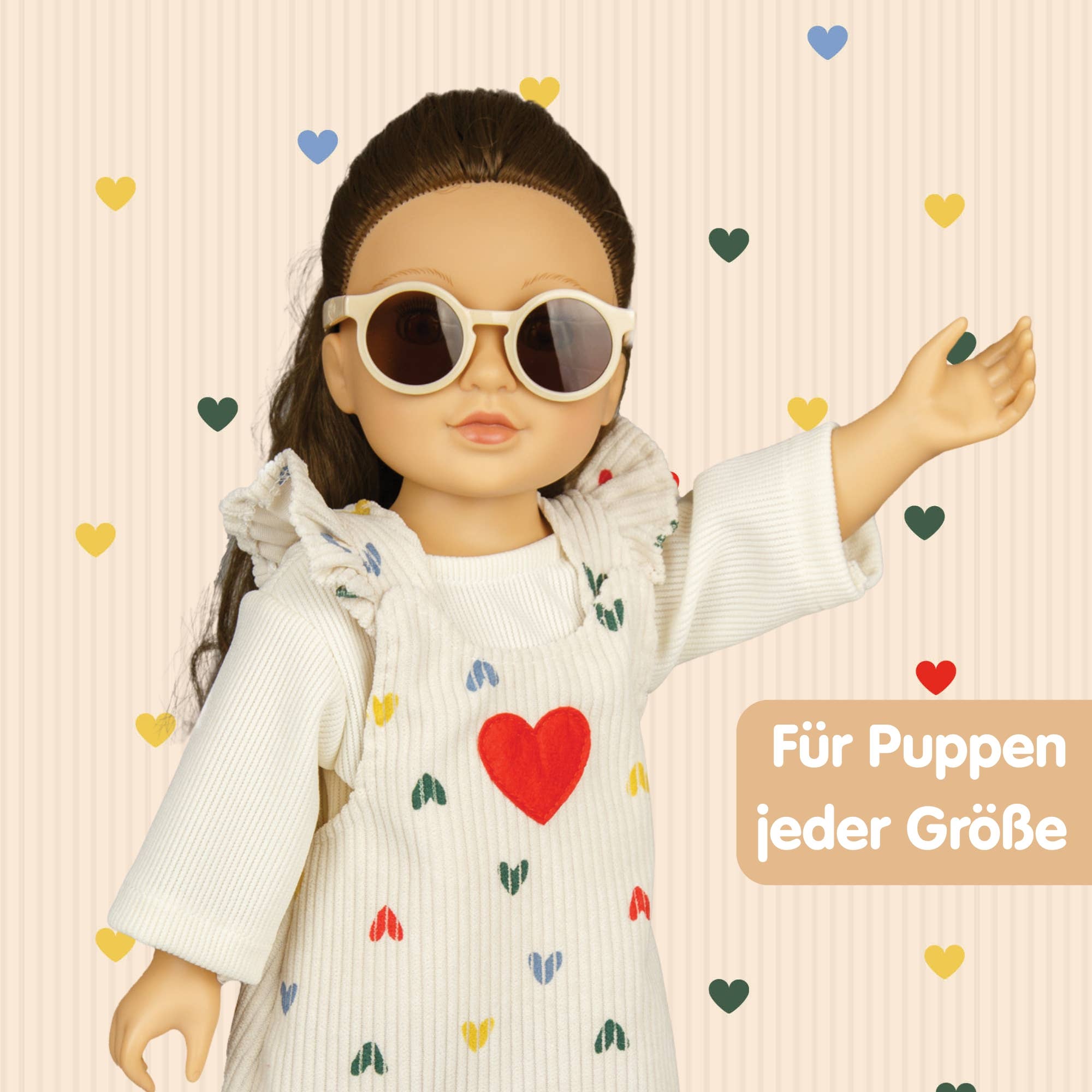 Heless – wholesale Doll accessory kit – Kids – Doll sunglasses, beige1