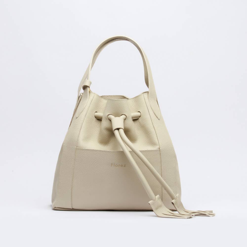 MESCH - Wholesale Top Handle Bag - Women's - Harper Bucket Bag Ivory