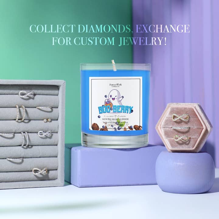 ForeverWick Candle Co - Wholesale Jar/Filled Candle - Boo:Berry Diamond Candle4