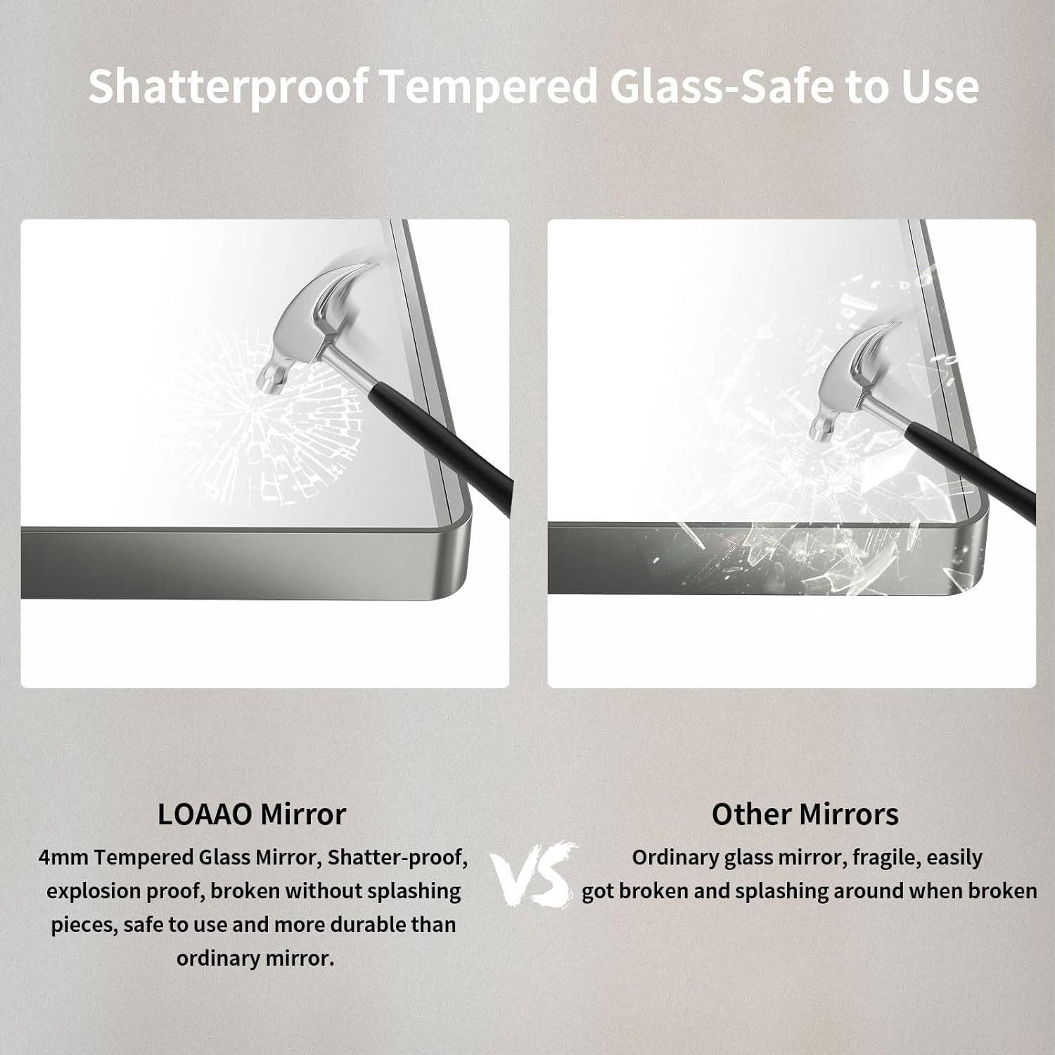 24 By 30 Inch Brushed Nickel Wall Mounted Bathroom Mirror Hangs Horizontally Or Vertically for wholesale on Faire6