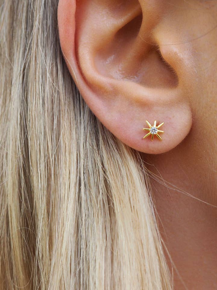Risa Studs | Gold für den Großhandel von JacqMaria Jewelry